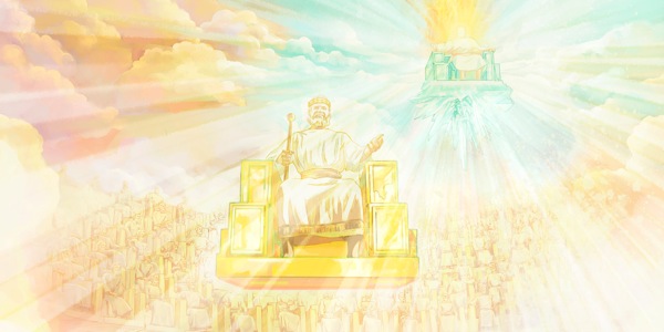 God Jehova, Jisas, na lain 144,000 i sindaun long sia king long heven