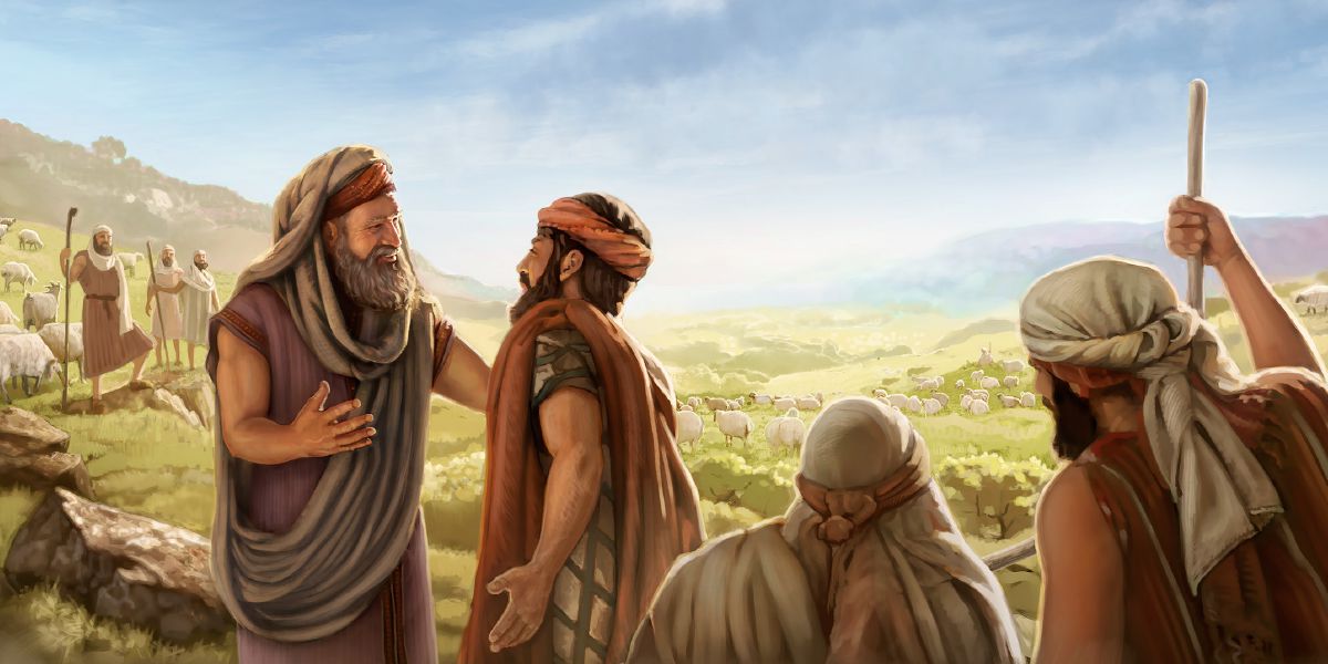 Abraham i toktok wantaim Lot na stretim tok pait i kamap namel long ol wokman bilong ol