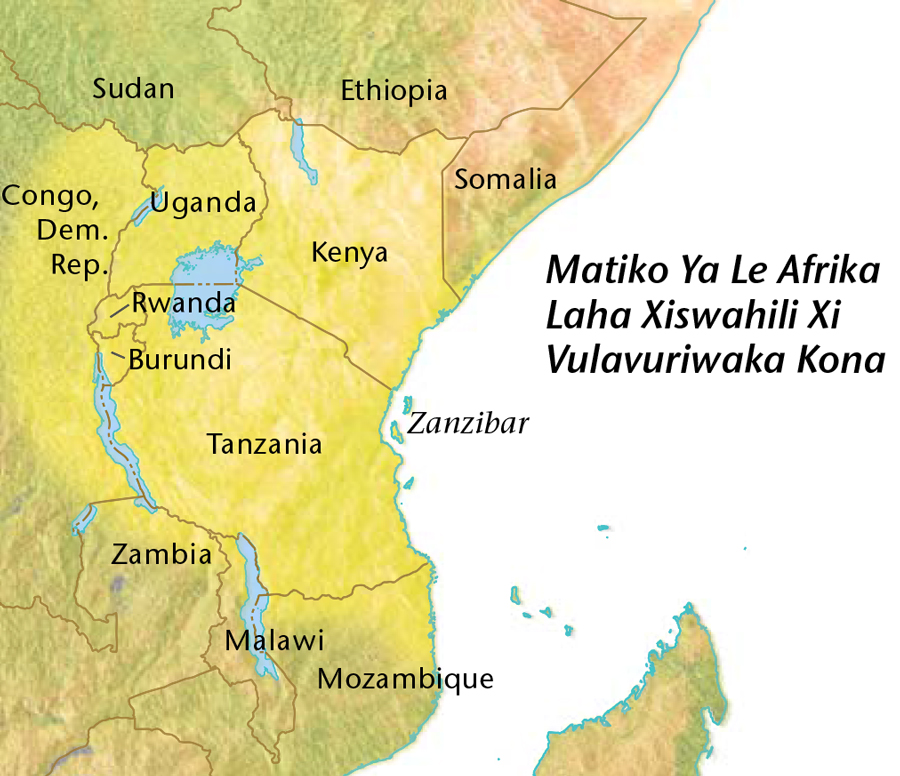Mepe wa matiko ya le Afrika laha Xiswahili xi vulavuriwaka kona