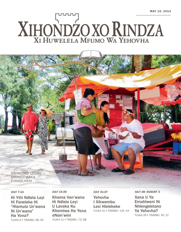 Xifunengeto xa Nkandziyiso wa Vandlha wa Xihondzo xo Rindza xa May 15, 2014