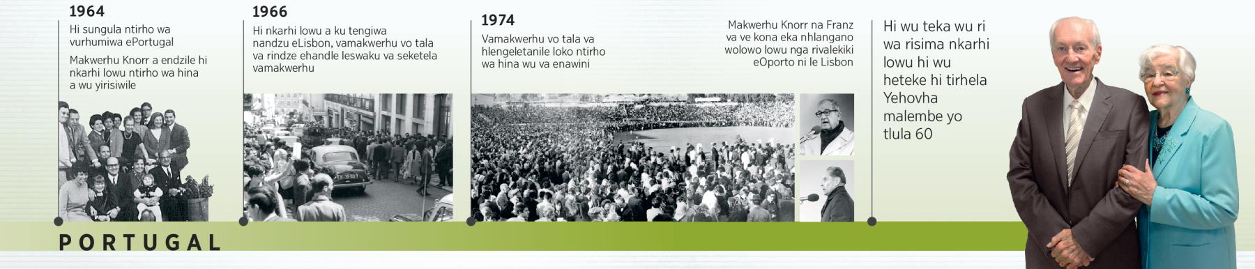 Douglas Guest a ri ePortugal hi 1964, a ri ehubyeni hi 1966, a ri eka nhlangano hi 1974, a ri ni nsati wakwe, Mary Guest