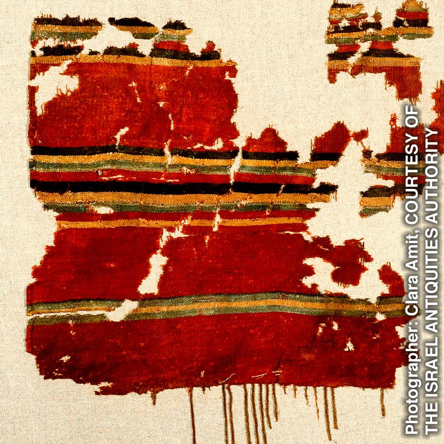 Dyed wool found in a cave near the Dead Sea, dated from before 135 C.E.