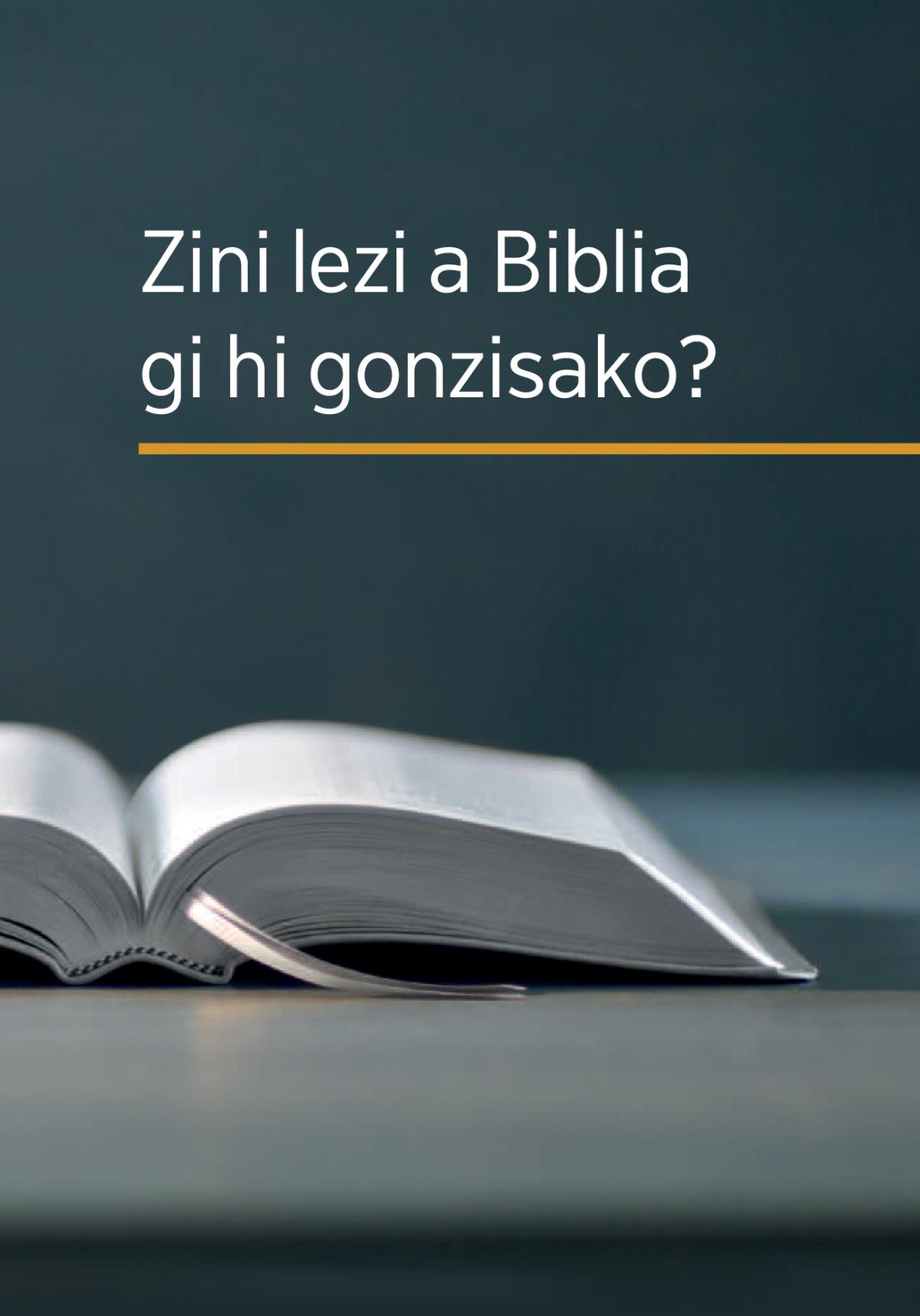 Zini lezi a Biblia gi hi gonzisako?