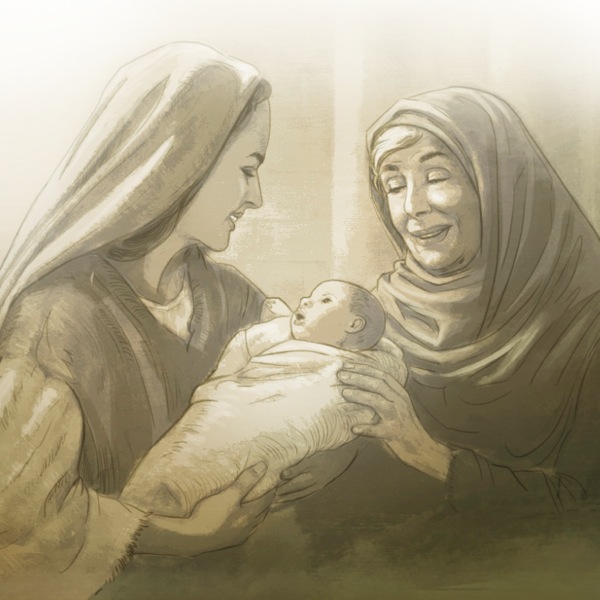 Maria i khomile a nwanana Jesu a xikhati lexi Ana, a muprofeti wa xisati a bongako Nungungulu