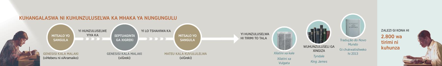 Kuhunzuluselwa ka Mhaka ya Nungungulu kusukela ka mitsalo yo sangula kala ka Tradução do Novo Mundo ga xiNgiza gi chukwatisilweko hi 2013