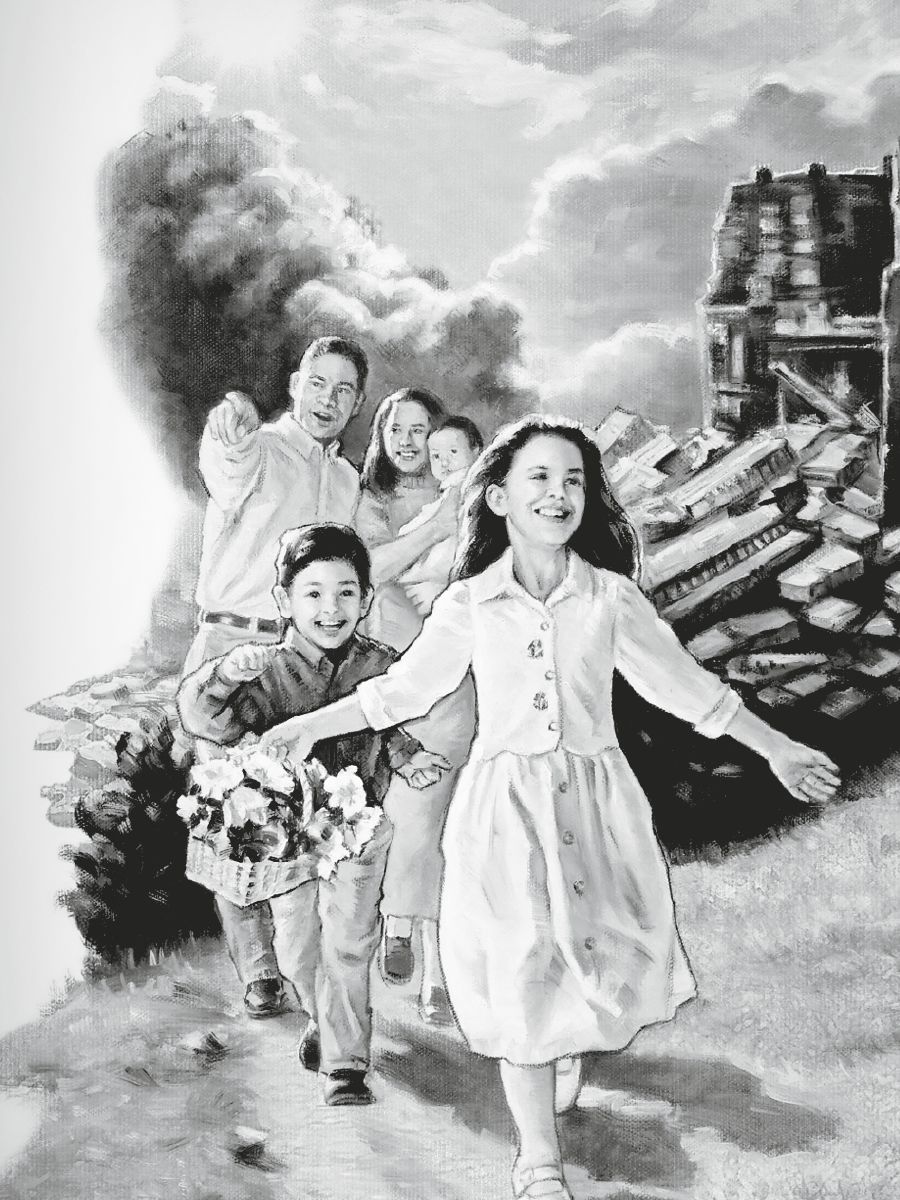 Бер гаилә хәзергә дөнья юк ителгәннән соң Аллаһының яңа дөньясына керә