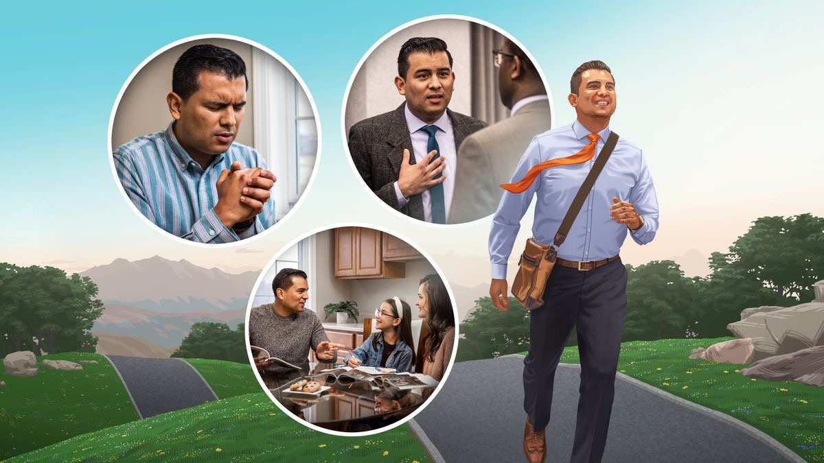 Ow’oruganda nairukira omu muhanda ogurumu obusozi. Obusisani obutaito nibwoleka ow’oruganda onu nasaba, nayegesa omwegi wa Baibuli, nayebembera okuramya okw’eka, kandi nasaba ekiganyiro ow’oruganda ondi. Ebisisani ebirukwoleka ebintu ebibaziibweho omu kicweka kinu omu kacweka 4-9.