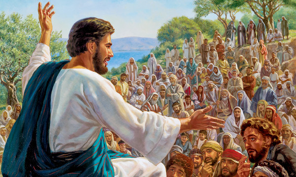 Yesu wakusambizga ŵanthu pa phiri.