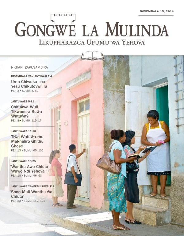 Chikopi cha Gongwe la Mulinda Lakusambira pa Mpingo, Novembala 15, 2014