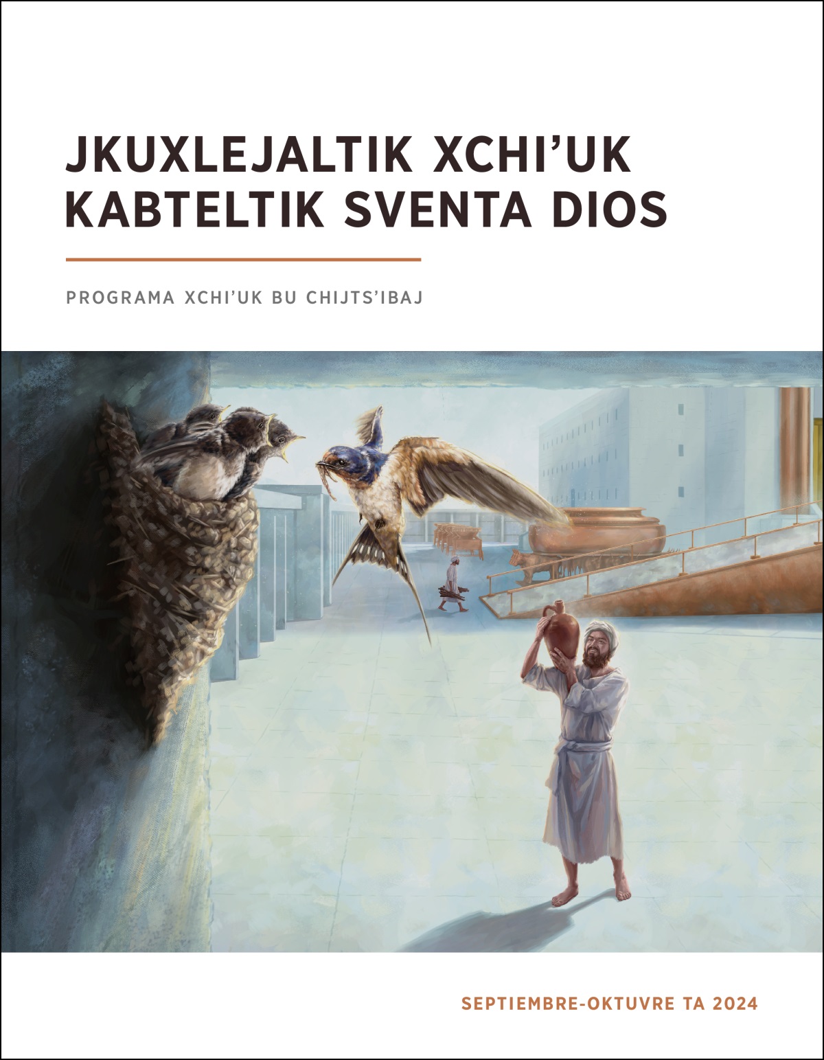Li skerem Koree te skʼeloj muyel ti bu spasoj stas li xaval ekʼen o li golondrina ta yamakʼil temploe xchiʼuk oy ta yoʼonton ti teuk luchul kʼuchaʼal li mute.