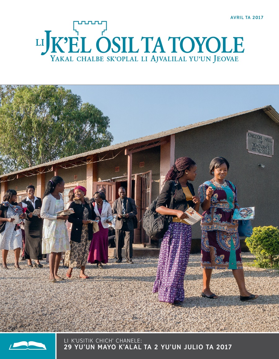 Li Jkʼel osil ta toyole (sventa chichʼ chanel), avril ta 2017