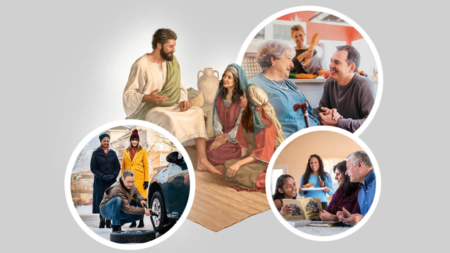 Li Jesuse te chotol chchanubtas li Marta xchiʼuk Mariae. Li stukik eke te chotolik ta xokon yakan Jesus xchiʼuk yakal chchikintaik li kʼusi chale. Li lokʼoletike: 1. Jun nupultsʼakal tsvulaʼan jun ermana ti oy xa sjabilale. Li ermanoe chchiʼin ta loʼil li ermanae xchiʼuk li yajnile tslokʼes li kʼusitik la smanbeik echʼele. 2. Jun nupultsʼakal jmoj tspasik li yichʼel ta mukʼ Dios xchiʼuk jun ermana xchiʼuk yuni tseb. 3. Jun ermano tskolta chaʼvoʼ ermanaetik ta sjeltabel syantail skarroik.