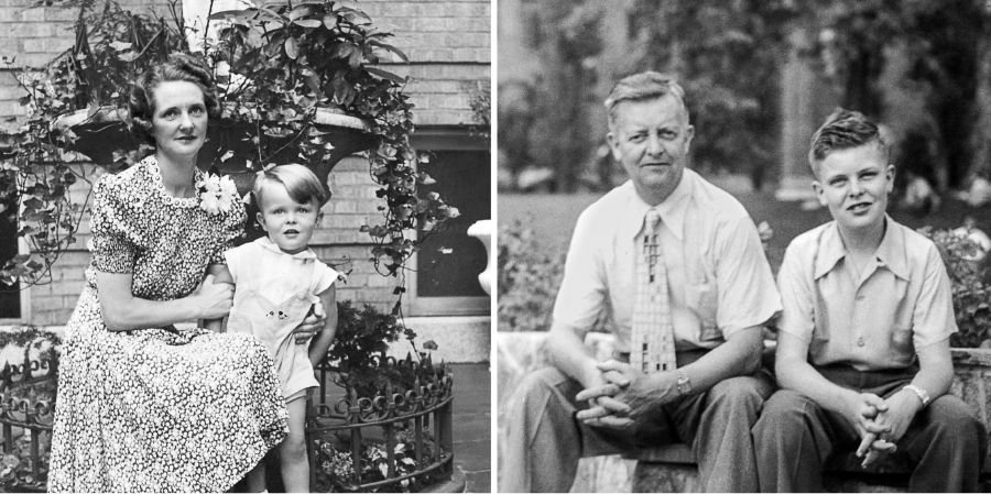 Дейвід Сінклер з мамою і з татом