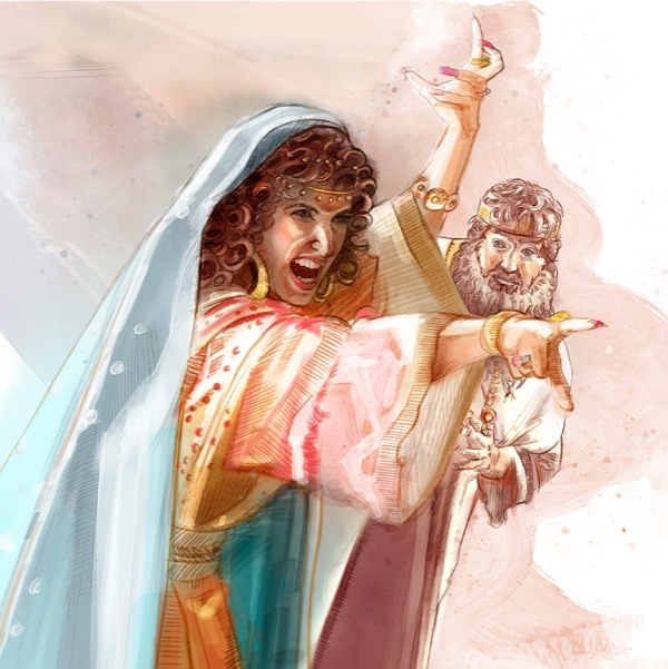 Цариця Єзавель кричить у гніві