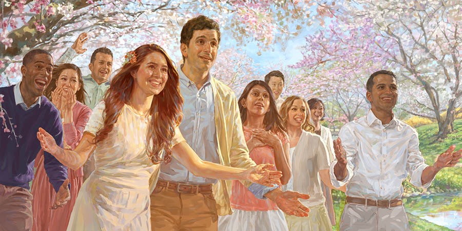 Persone nel paradiso le speta i so cari morti che i torna a viver