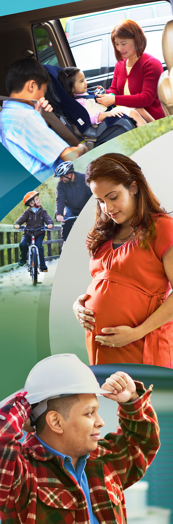 Áp dụng nguyên tắc Kinh Thánh: Người mẹ cài dây an toàn cho con; cha và con trai dùng mũ bảo hiểm khi đi xe đạp; phụ nữ có thai; người làm việc thận trọng