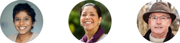 Chị Anja, chị Delina và anh Gregory