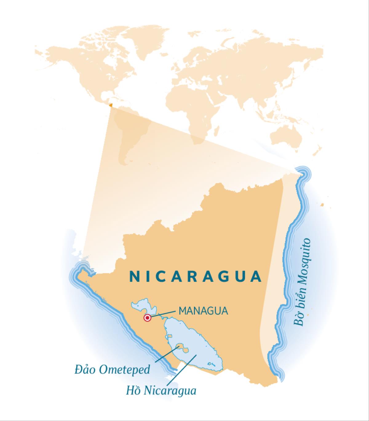 Bản đồ của nước Nicaragua
