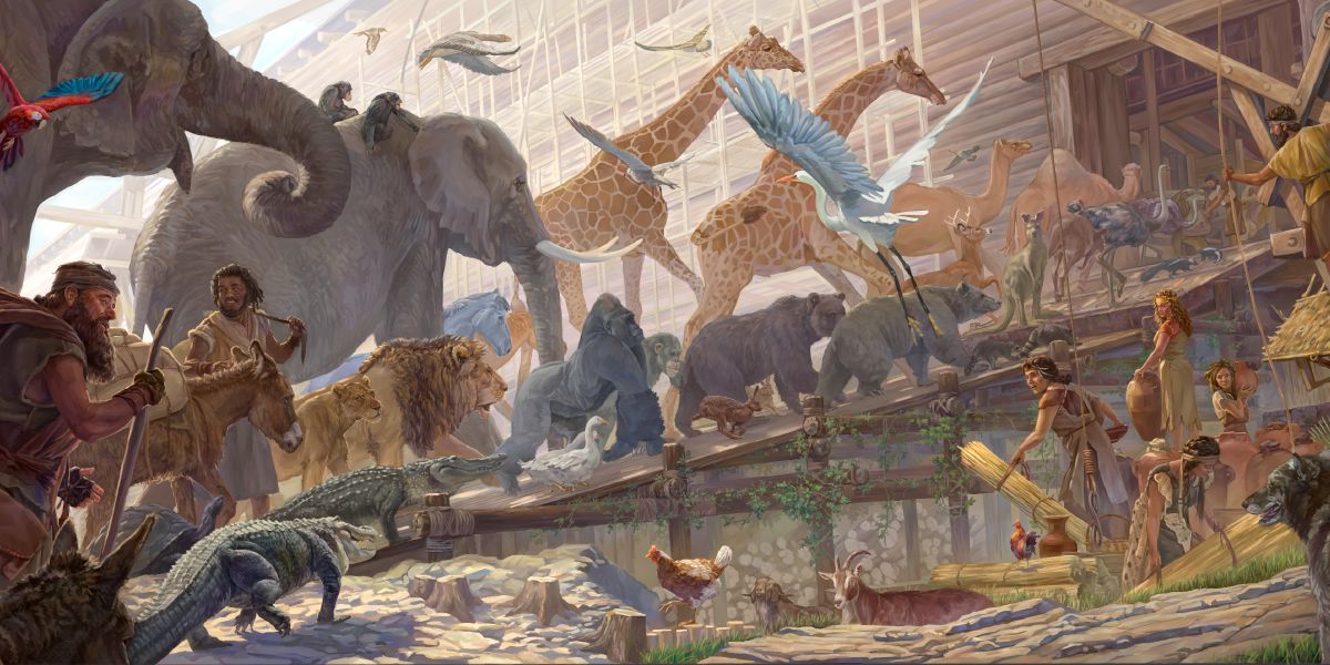 Nô-ê mang thú vật vào tàu