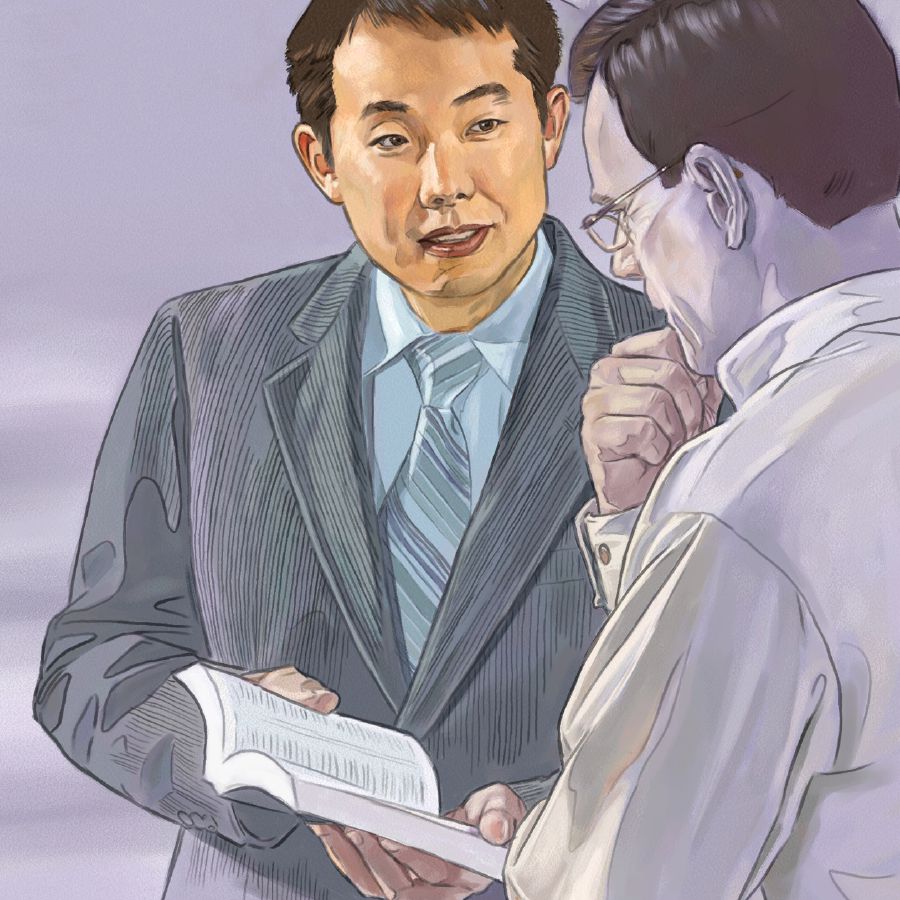 Nhân Chứng Giê-hô-va rao giảng về tin mừng Nước Trời cho một người đàn ông