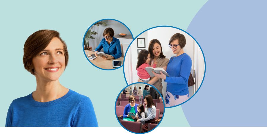 Một chị thấy vui khi chuẩn bị cho cuộc học hỏi Kinh Thánh, dạy một phụ nữ về chân lý và tham dự nhóm họp cùng người ấy