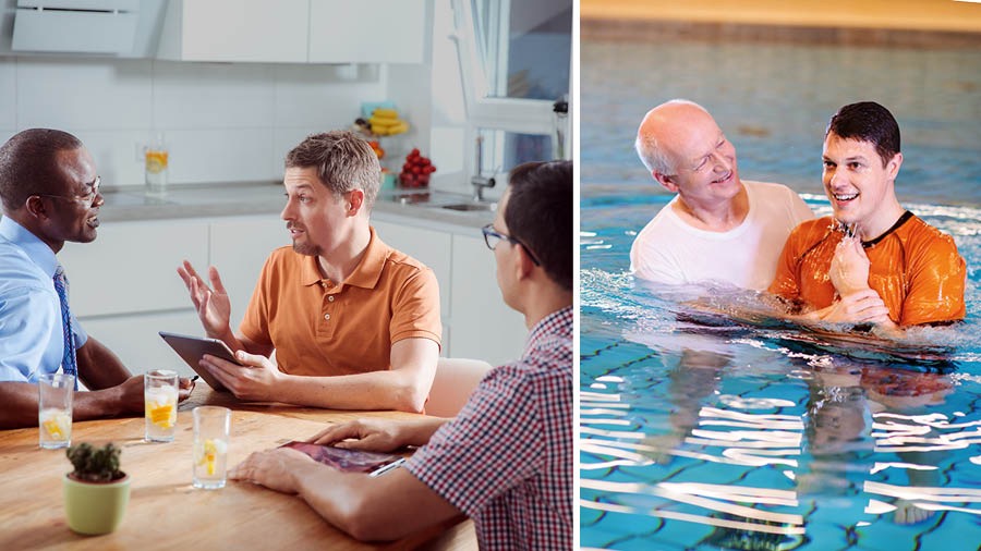 Cũng người đàn ông đó đồng ý học Kinh Thánh; anh ấy báp-têm