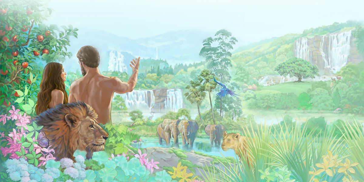 A-đam và Ê-va trong vườn Ê-đen