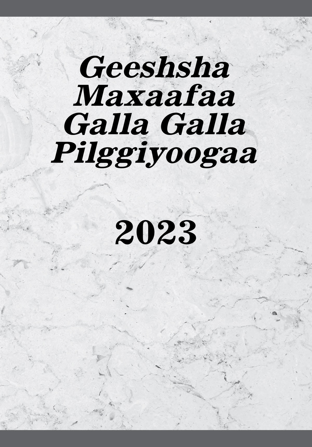Geeshsha Maxaafaa Galla Galla Pilggiyoogaa—2023