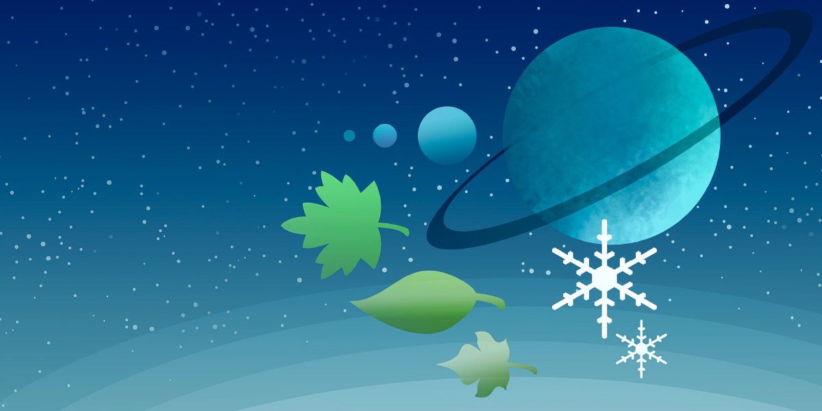 Planets, stars, snowflakes, and leaves—things for nature wey science people de study
