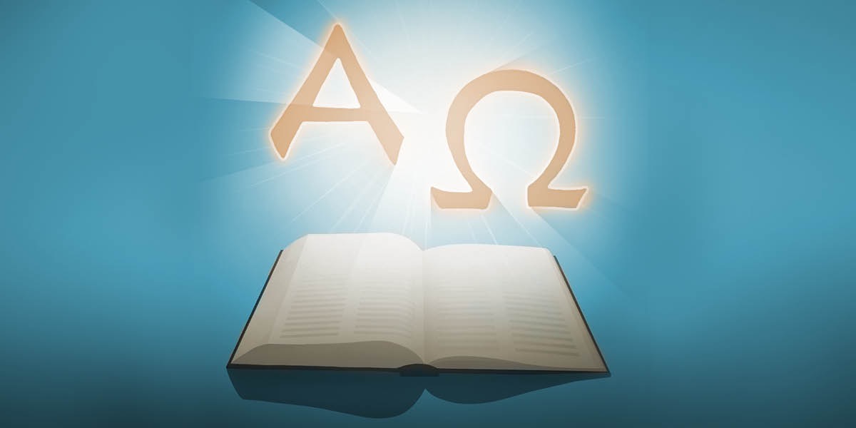 Alpha and omega na the first and last letter for Greek alphabet