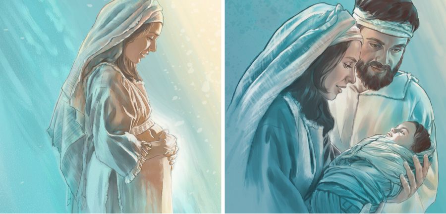 Mary dey pregnant and after e born Jesus