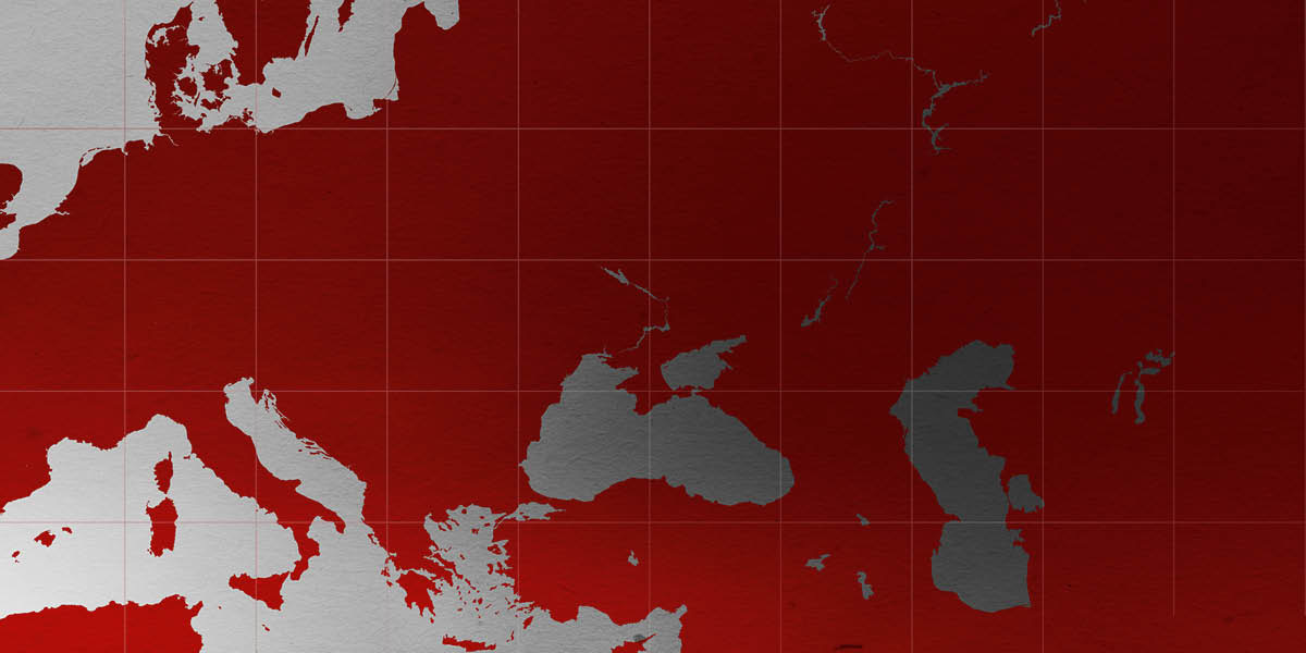 Map of Ukraine and countries wey surround-am.