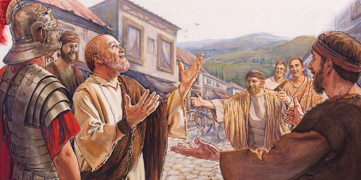 As brothers travel meet Paul for road, Paul thank God