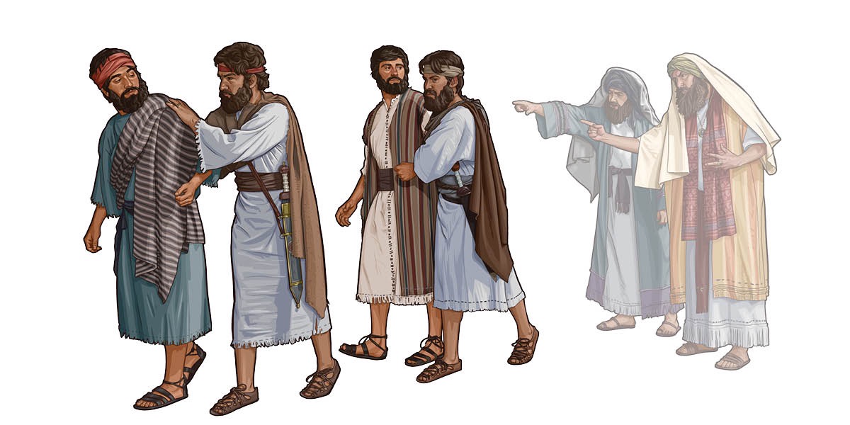 Jew temple police de arrest two men wey some people for religion dey against; they say make the police arrest the men.