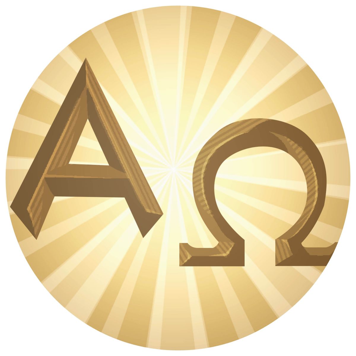The Greek letter alpha and omega.
