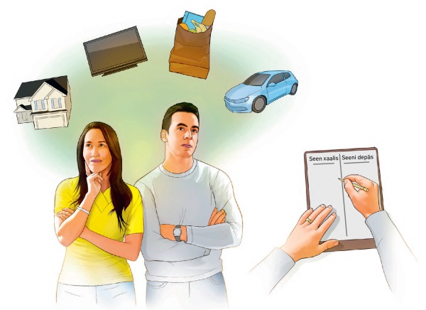 Jëkkër ak jabar ñu ngi xalaat ci seeni depãs yi gën a réy[Nataal bi nekk ci paas 13]