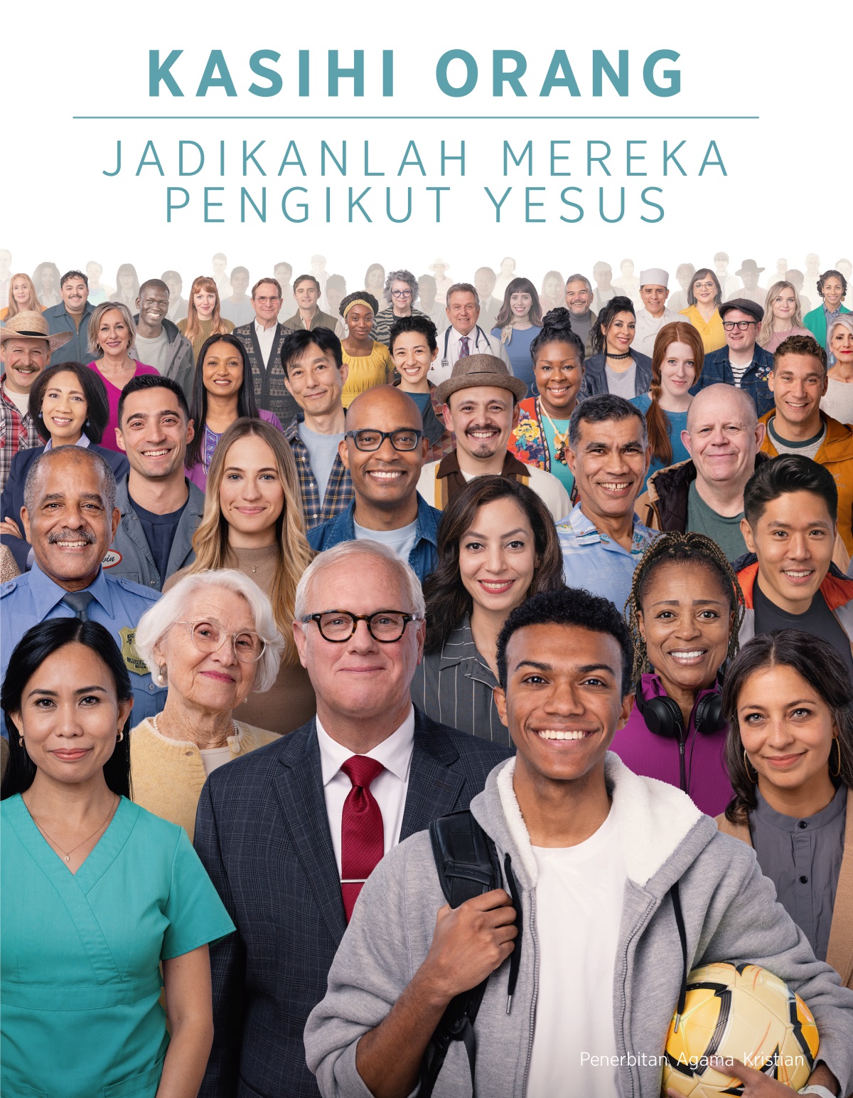 Lelaki dan wanita daripada pelbagai umur, bangsa, dan budaya.