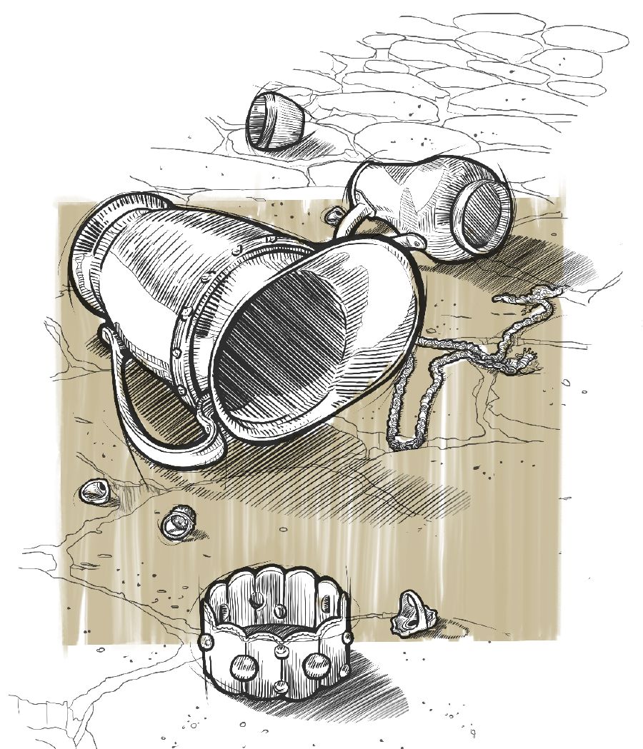 Zavatra vita amin’ny volafotsy sy volamena natsipy teny an-dalana.