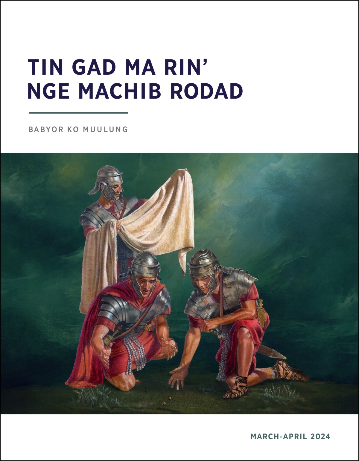 Be yaliy reb e salthaw nu Roma wuru’ e mad rok Jesus ma bay l’agruw e salthaw ni yow be yon’ nochi ban’en nga but’ ni bay e pow riy ni nge dugil ko mini’ rorad e nge fanay.