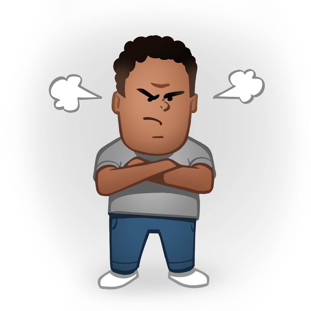 Ọmọkùnrin kan lejú, ó káwọ́ gbera, èéfín sì ń yọ lẹ́tí ẹ̀.