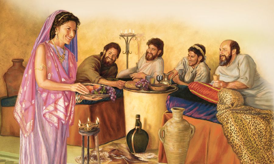 Inú  Lìdíà ń dùn bó ṣe ń fún Pọ́ọ̀lù, Lúùkù àti àwọn míì ní oúnjẹ àti ibi tí wọ́n ti lè sinmi