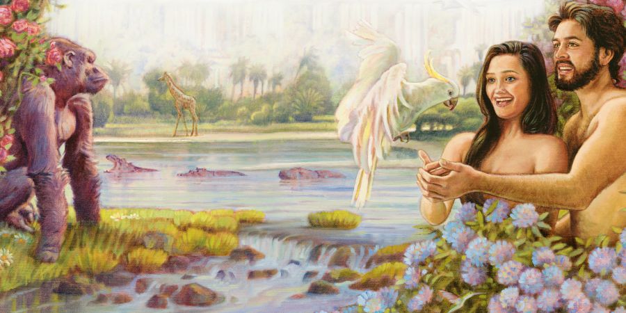 Ádámù àti Éfà wà nínú ọgbà Édẹ́nì