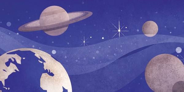 地球和太空中的星体