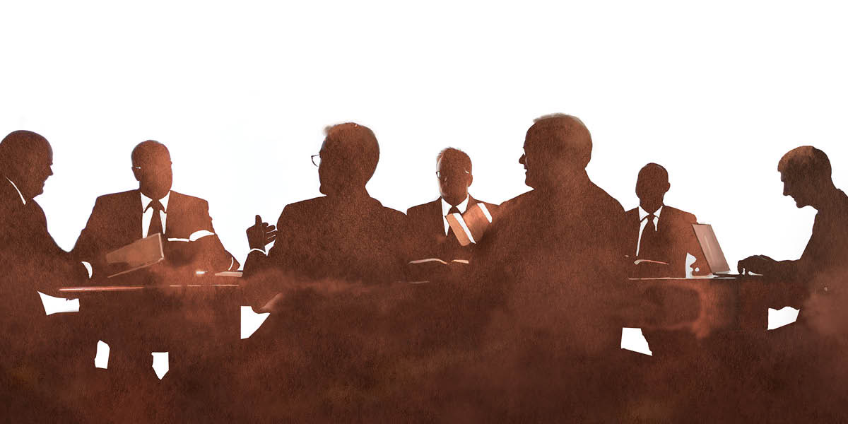 中央长老团以及各委员会助手一起开会