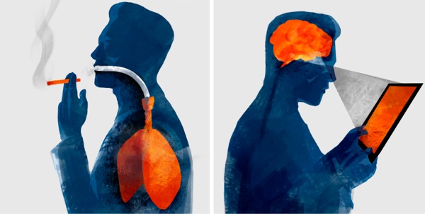 1．人吸烟会污染肺部； 2．人看色情资讯会污染头脑