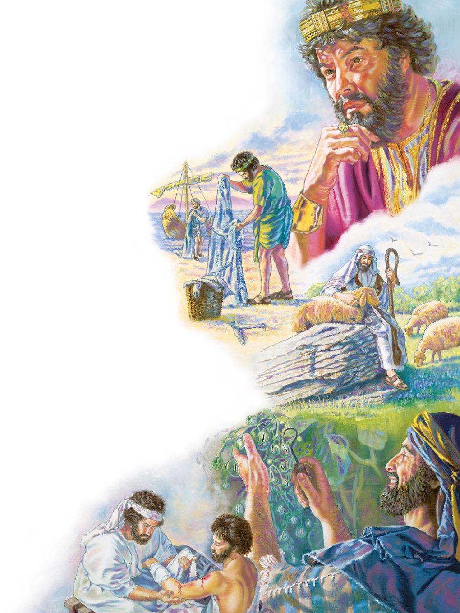 所罗门、彼得、约翰、摩西、路加和阿摩司