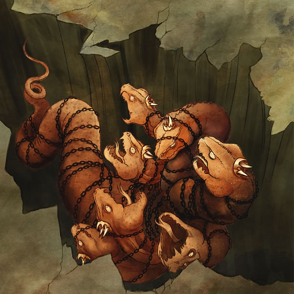 大龙被摔到无底深渊里