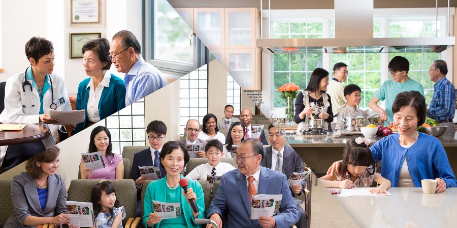 一位姊妹和先生去看医生、参加聚会、跟别人欢聚一堂