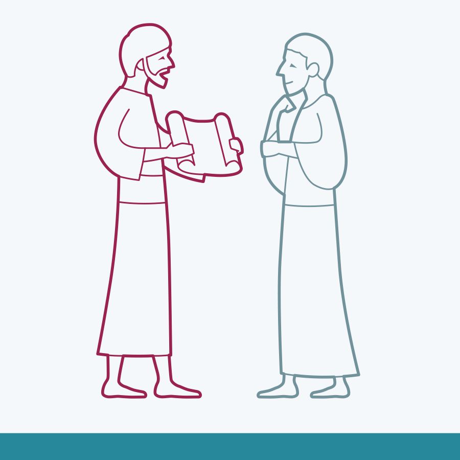 提摩太同一个男子分享经文