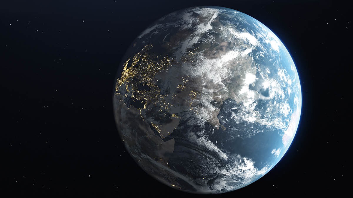 从外太空看到的地球